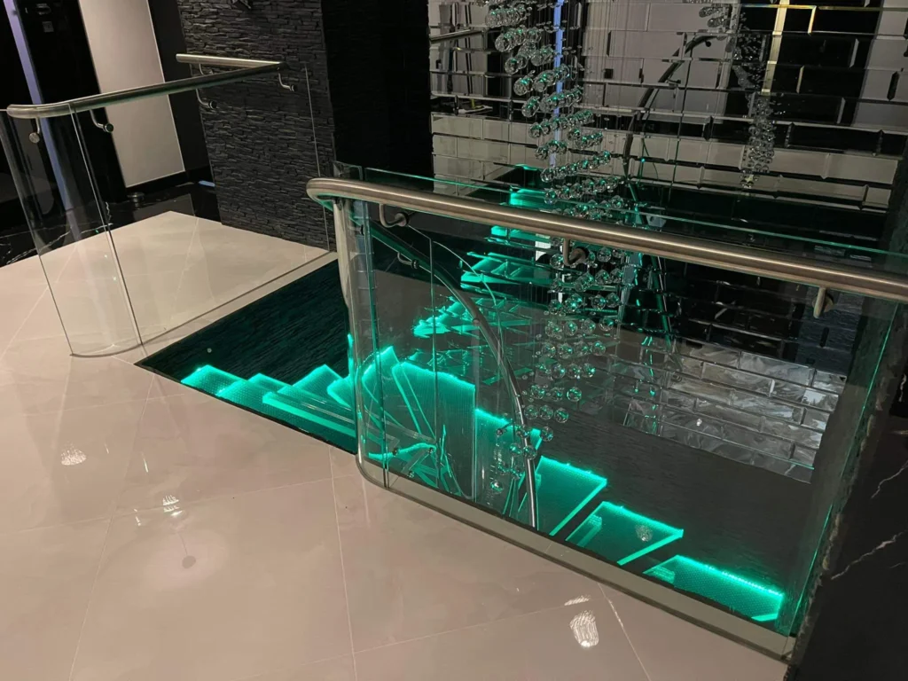 Glass stairs