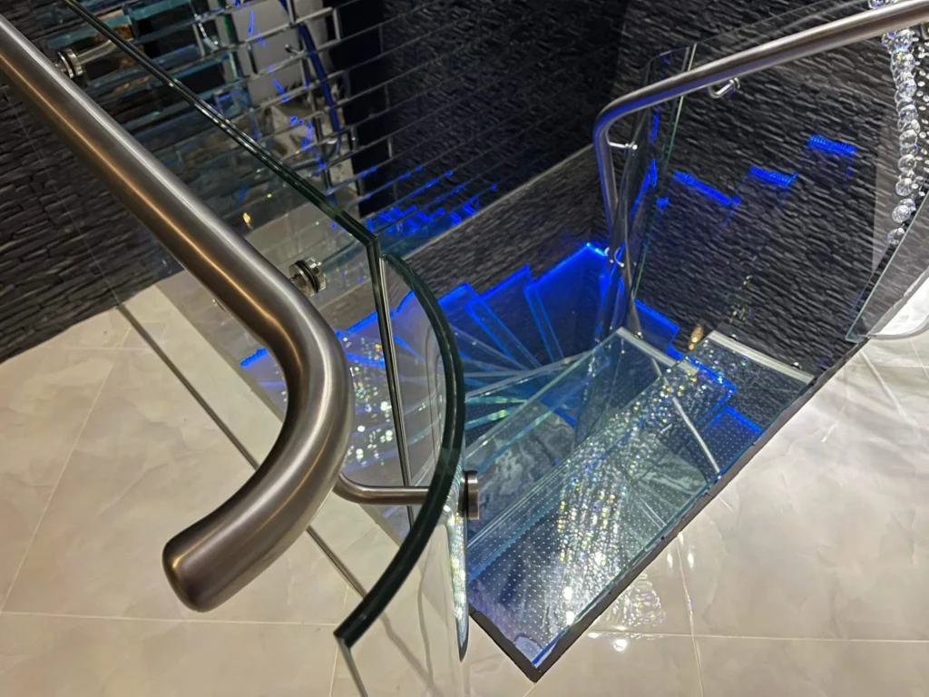 Glass stairs