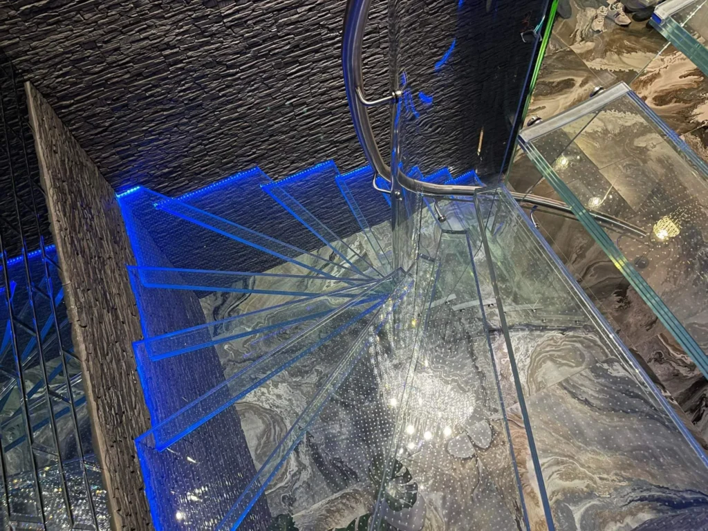 Glass stairs