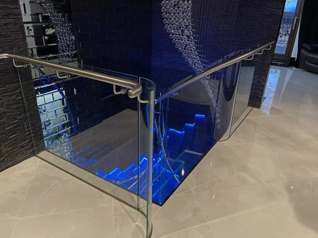Glass stairs