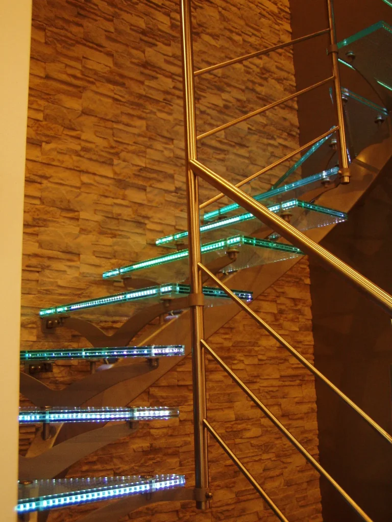 Glass stairs