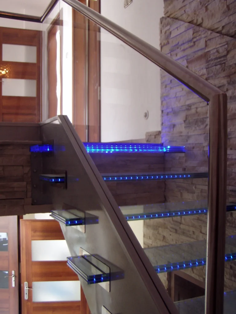 Glass stairs