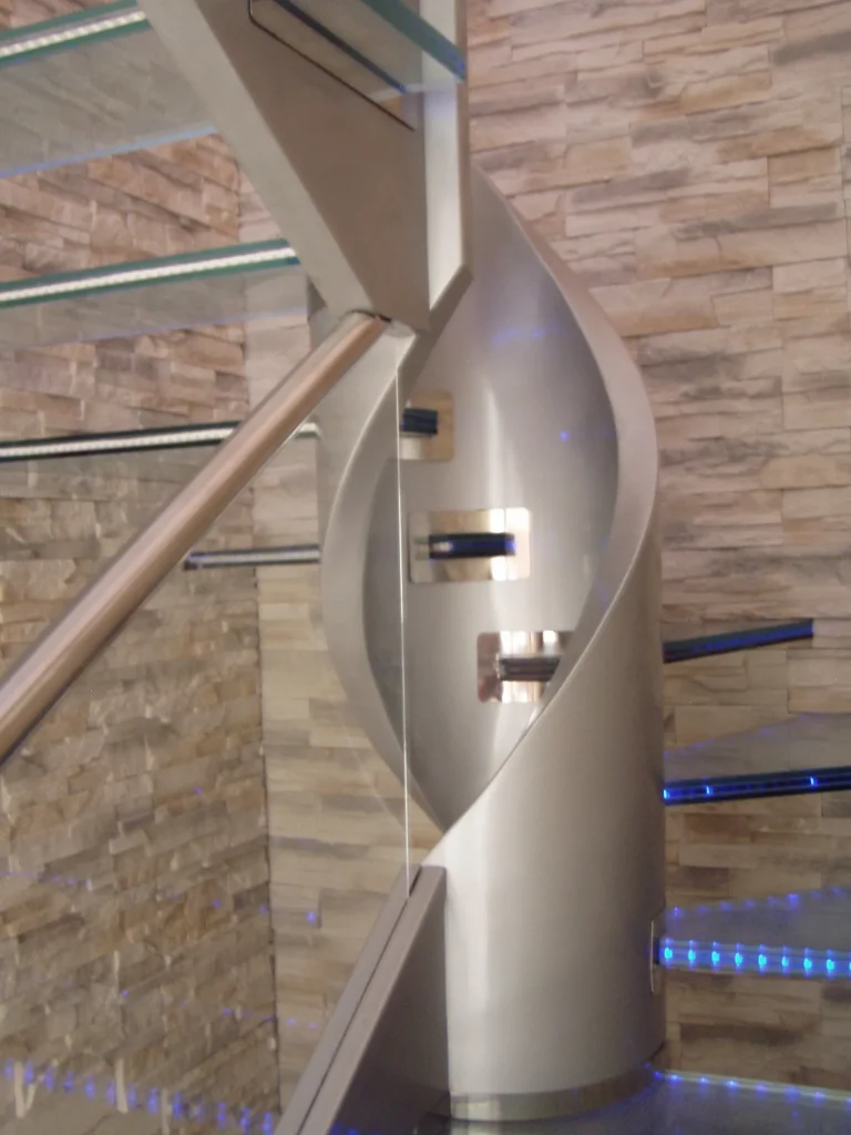 Glass stairs