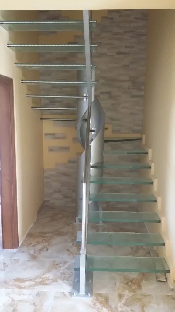Glass stairs