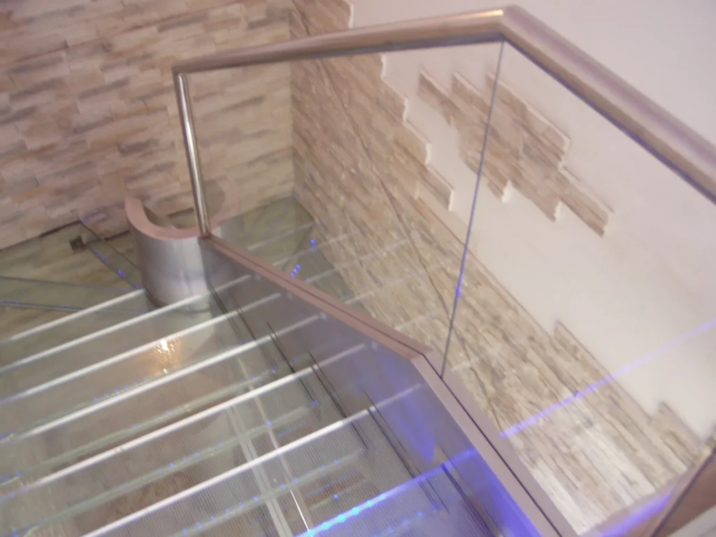 Glass stairs