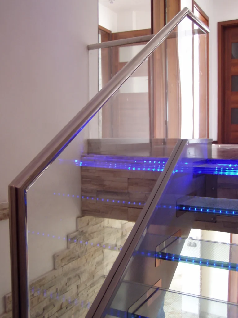 Glass stairs