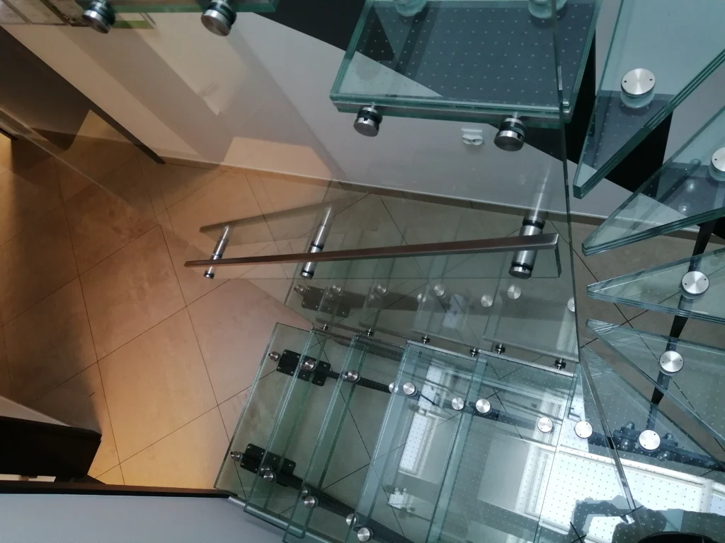 Glass stairs