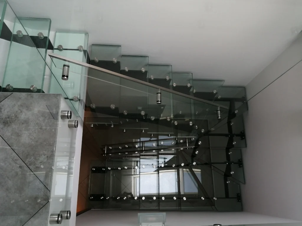Glass stairs