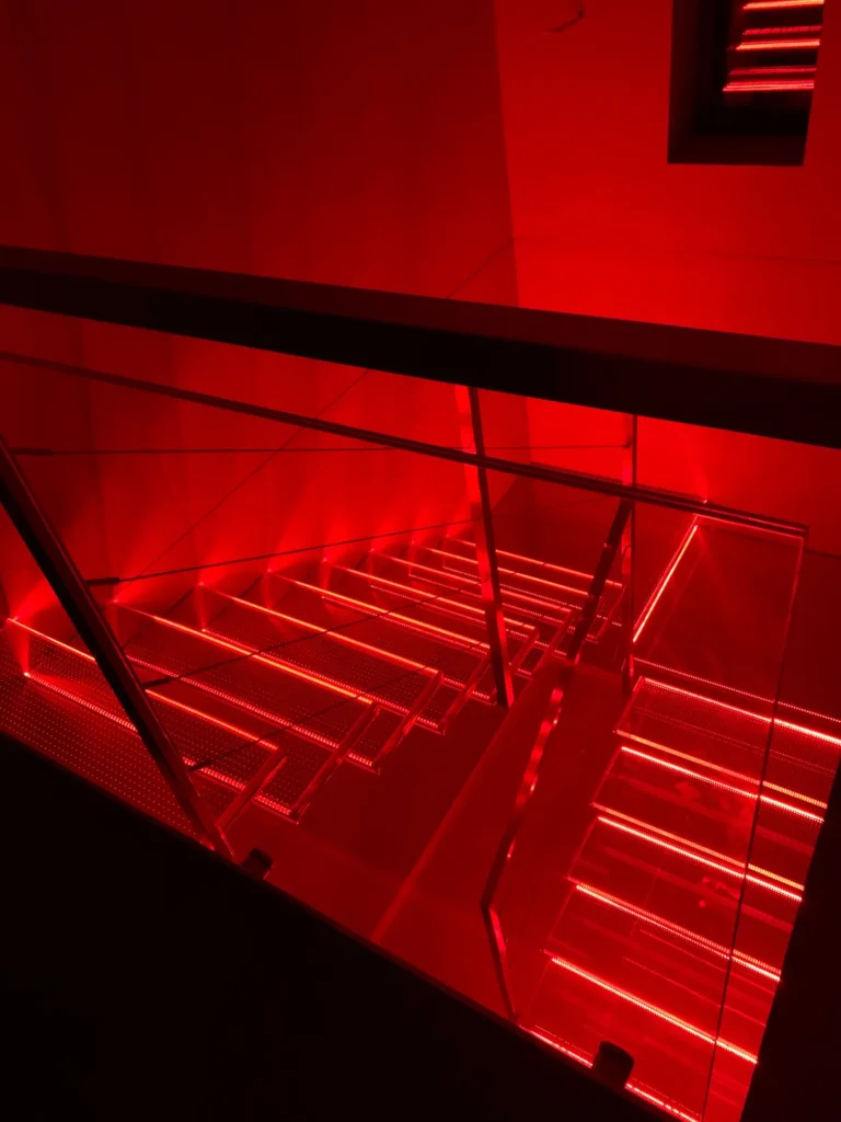 Glass stairs